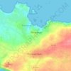 Gavre topographic map, elevation, terrain