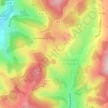 Chez Chapelle topographic map, elevation, terrain