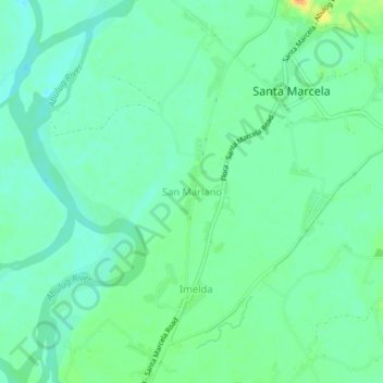 San Mariano topographic map, elevation, terrain