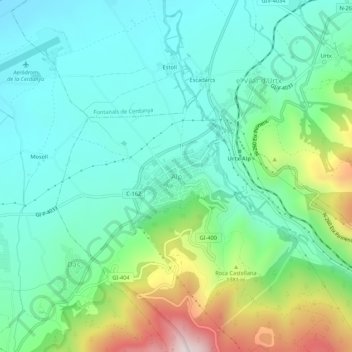 Alp topographic map, elevation, terrain