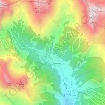 La Draye topographic map, elevation, terrain
