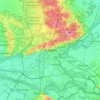 Arnhem topographic map, elevation, terrain