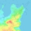 Roscoff topographic map, elevation, terrain
