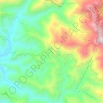 Dharapani topographic map, elevation, terrain