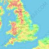 Inghilterra topographic map, elevation, terrain