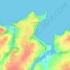 Locquirec topographic map, elevation, terrain