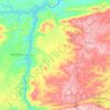 Pirauá topographic map, elevation, terrain