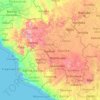 Guinea topographic map, elevation, terrain