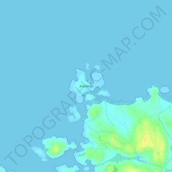 Inishinny topographic map, elevation, terrain