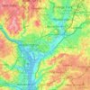 Washington D. C. topographic map, elevation, terrain