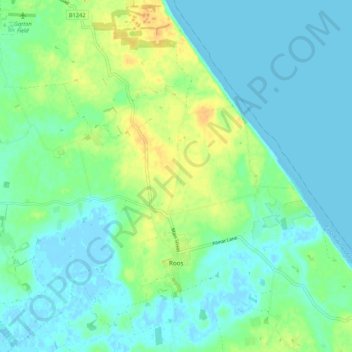 Roos topographic map, elevation, terrain