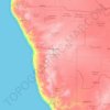 Namibia topographic map, elevation, terrain