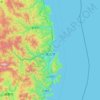 Miyako topographic map, elevation, terrain