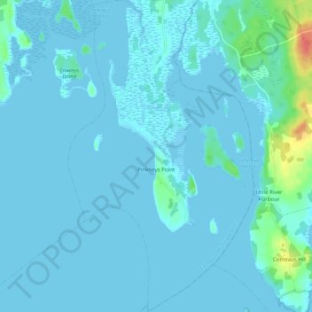 Pinkneys Point topographic map, elevation, terrain