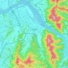 Hanam-si topographic map, elevation, terrain