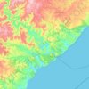Port St Johns Local Municipality topographic map, elevation, terrain