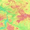 okres Děčín topographic map, elevation, terrain