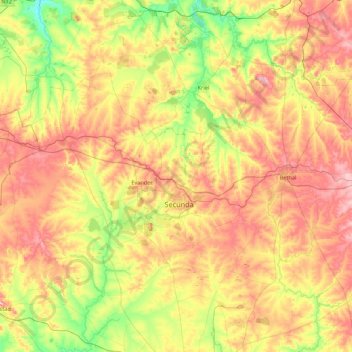 Govan Mbeki Local Municipality topographic map, elevation, terrain