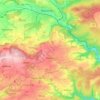 Pavlíkov topographic map, elevation, terrain