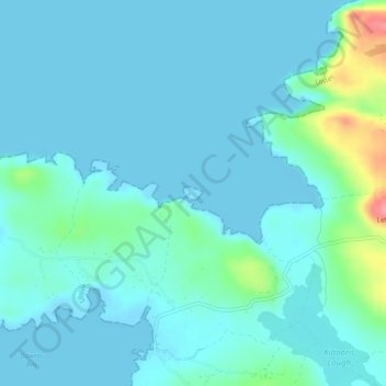 Inishowen topographic map, elevation, terrain