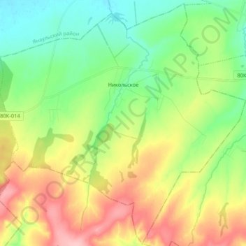 Никольский сельсовет topographic map, elevation, terrain