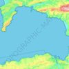 Baie de Douarnenez topographic map, elevation, terrain