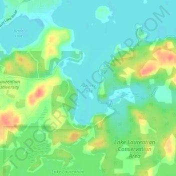 Ramsey Lake topographic map, elevation, terrain