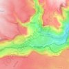 Neussargues-Moissac topographic map, elevation, terrain