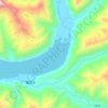 བྲག་གསུམ་མཚོ 巴松措 topographic map, elevation, terrain