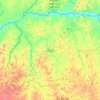 Kazo topographic map, elevation, terrain
