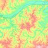 Osage County topographic map, elevation, terrain