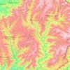 Thaba-Tseka District topographic map, elevation, terrain