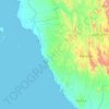 محافظة البرك topographic map, elevation, terrain