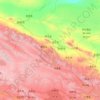 Zhangye topographic map, elevation, terrain