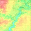 Otisco Township topographic map, elevation, terrain