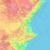 Comunidad Valenciana topographic map, elevation, terrain