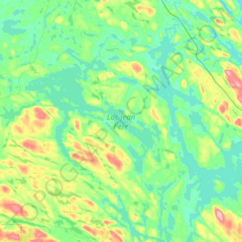 Lac Jean Pere topographic map, elevation, terrain