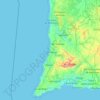 Parc naturel du Sud-Ouest Alentejano et Costa Vicentina topographic map, elevation, terrain