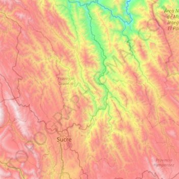 Municipio Sucre topographic map, elevation, terrain