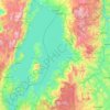 Lac Kivu topographic map, elevation, terrain