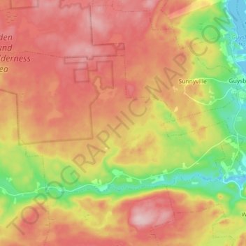 Roachvale topographic map, elevation, terrain