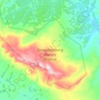 Groenlandberg Nature Reserve topographic map, elevation, terrain