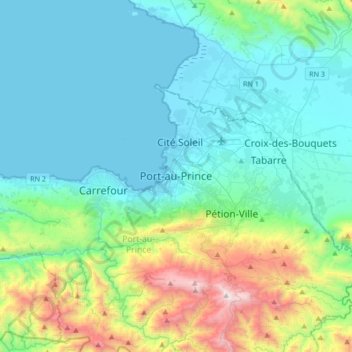 PAP topographic map, elevation, terrain
