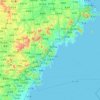 Rizhao topographic map, elevation, terrain