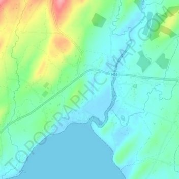 Inver Glebe topographic map, elevation, terrain