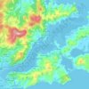Otago Harbour topographic map, elevation, terrain