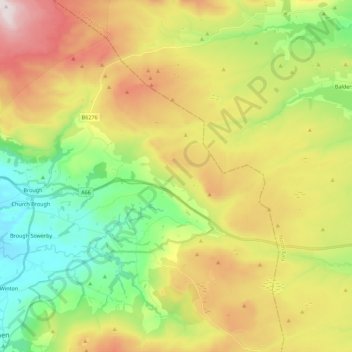 Stainmore topographic map, elevation, terrain