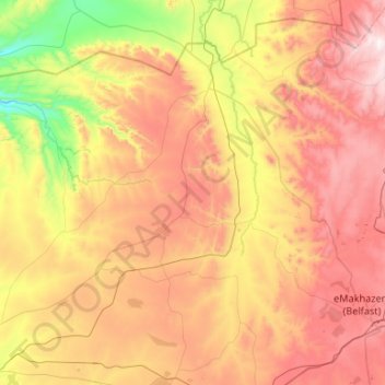 Emakhazeni Ward 2 topographic map, elevation, terrain