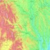 Bacău topographic map, elevation, terrain