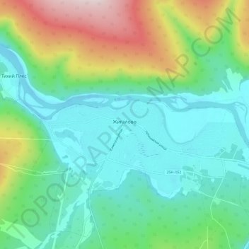 Zhigalovo topographic map, elevation, terrain